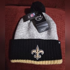 NWT '47 NFL New Orleans Saints Pom Pom Beanie Winter Hat Unisex